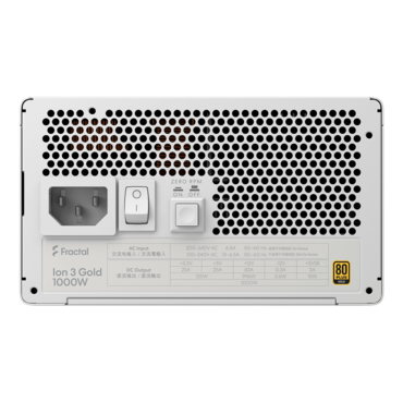 Ion 3, 80 PLUS Gold 1000W, White, Fully Modular, ATX Power Supply