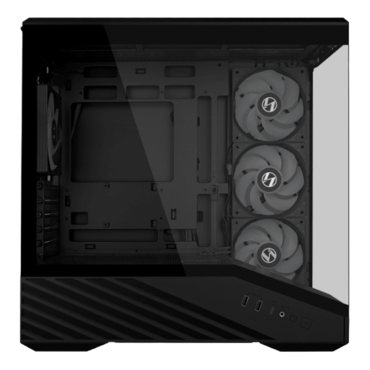 Vector V100R MINI, Tempered Glass, No PSU, microATX, Black, Mini Tower Case