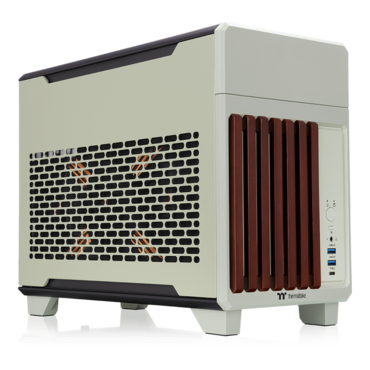 TR100 WS, No PSU, Mini-ITX, Matcha Green, Mini Tower Case