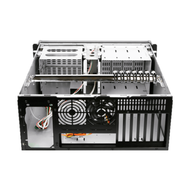 D Storm D-400, Black Bezel, 4x 5.25", 3x 3.5" Drive Bays, No PSU, ATX, Black, 4U Chassis