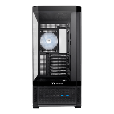 View 370 TG ARGB, Tempered Glass, No PSU, ATX, Black, Mid Tower Case