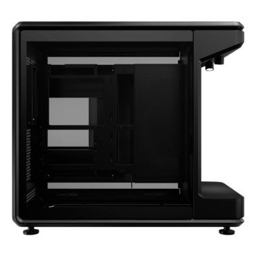 MasterFrame 360 Stage LCD, Tempered Glass, No PSU, ATX, Black, Mid Tower Case