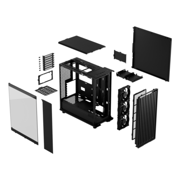 North Momentum Edition, Tempered Glass, No PSU, ATX, Black, Mid Tower Case