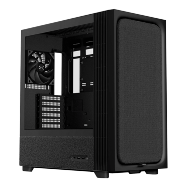 FLOVA F50, Tempered Glass, No PSU, ATX, Black, Mid Tower Case
