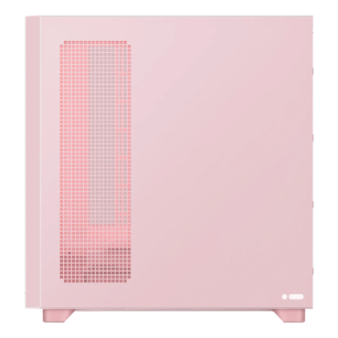 FLOVA F50, Tempered Glass, No PSU, ATX, Pink, Mid Tower Case