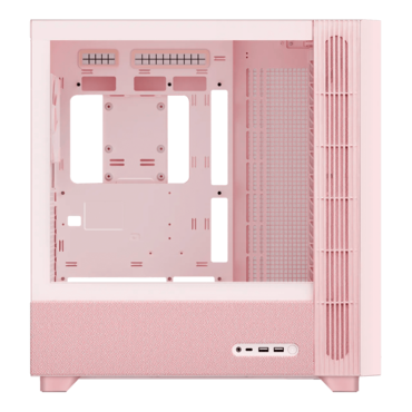 FLOVA F50, Tempered Glass, No PSU, ATX, Pink, Mid Tower Case