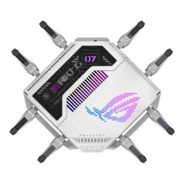 ROG Rapture GT-BE19000AI, IEEE 802.11be, Tri-Band 2.4 / 5 / 6 Ghz, 1376 / 5764 / 11529 Mbps, 1xUSB 3.1 / 1xUSB 2.0, 7xRJ45, Retail Wireless Router