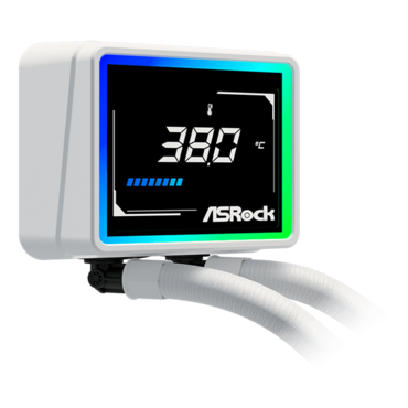 Challenger White 360 Digital, 360mm Radiator, Liquid Cooling System