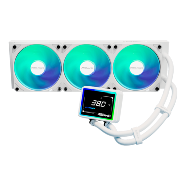 Challenger White 360 Digital, 360mm Radiator, Liquid Cooling System