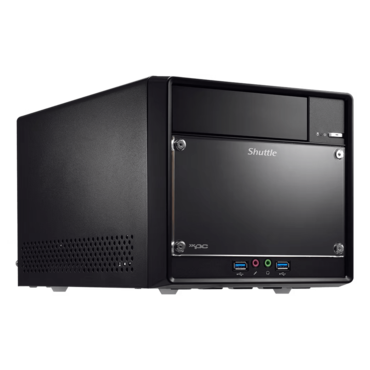 SH510R4, Intel® H510 Chipset, 2x DDR4 DIMM, 1x M.2 NVMe, 2x 3.5" HDD, 1x 5.25" ODD, 300W 80 PLUS Bronze PSU, XPC Cube PC Barebone
