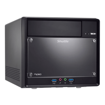 SH510R4, Intel® H510 Chipset, 2x DDR4 DIMM, 1x M.2 NVMe, 2x 3.5" HDD, 1x 5.25" ODD, 300W 80 PLUS Bronze PSU, XPC Cube PC Barebone