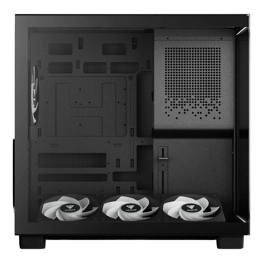 ATLAS M4, Tempered Glass, No PSU, ATX, Black, Mid Tower Case