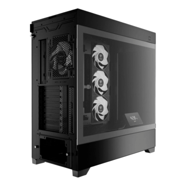 ATLAS P1, Tempered Glass, No PSU, ATX, Black, Mid Tower Case