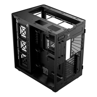 NESO P1 B, Tempered Glass, No PSU, E-ATX, Black, Full Tower Case