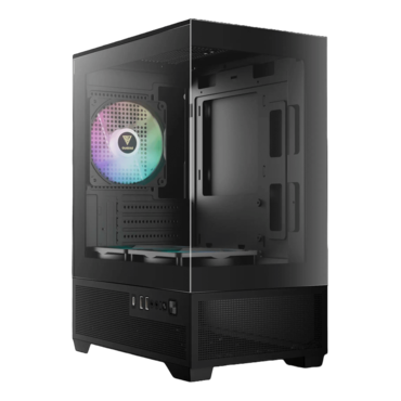 AURA GC9M ELITE ARGB, Tempered Glass, No PSU, microATX, Black, Mini Tower Case