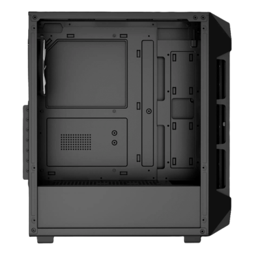 AURA GC1 ELITE ARGB, Tempered Glass, No PSU, ATX, Black, Mid Tower Case