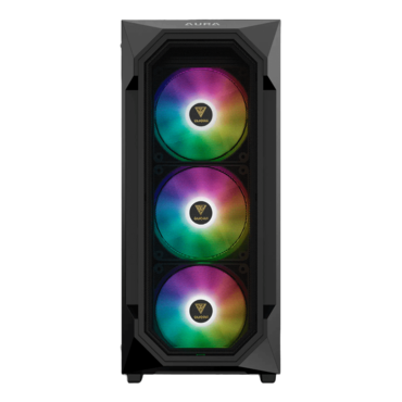 AURA GC1 ELITE ARGB, Tempered Glass, No PSU, ATX, Black, Mid Tower Case