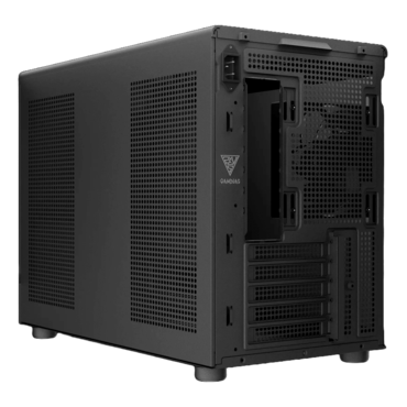 ATHENA M4M, Tempered Glass, No PSU, microATX, Black, Mini Tower Case