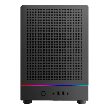 ATHENA M4M, Tempered Glass, No PSU, microATX, Black, Mini Tower Case