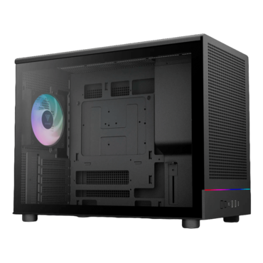 ATHENA M4M, Tempered Glass, No PSU, microATX, Black, Mini Tower Case