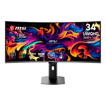 MPG 341CQR QD-OLED X36, Curved, 34" QD-OLED, 3440 x 1440 (UWQHD), 0.03 ms, 360Hz, FreeSync™ Premium Pro Gaming Monitor