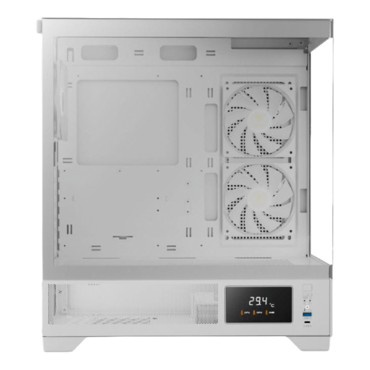 ATLAS M1 WH, Tempered Glass, No PSU, ATX, White, Mid Tower Case