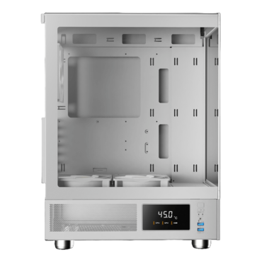 ATLAS E1 WH, Tempered Glass, No PSU, ATX, White, Mid Tower Case