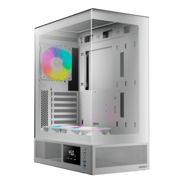 ATLAS E1 WH, Tempered Glass, No PSU, ATX, White, Mid Tower Case