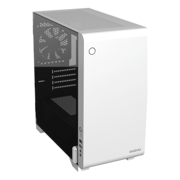 MARS E2, Tempered Glass, No PSU, microATX, White, Mini Tower Case
