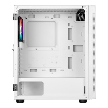 ARGUS E4 ELITE WH, Tempered Glass, No PSU, ATX, White, Mid Tower Case