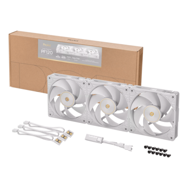 ProArt PF120, 3 x 120mm, White, 3000 RPM, 104.8 CFM, 39 dBA, Cooling Fans