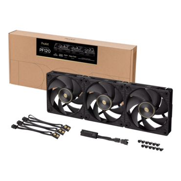 ProArt PF120, 3 x 120mm, 3000 RPM, 104.8 CFM, 39 dBA, Cooling Fans