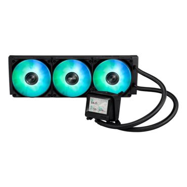 MAX Gaming LC 360 ARGB LCD, 360mm Radiator, Liquid Cooling System