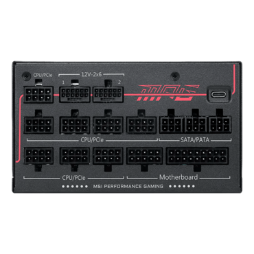 MPG Ai1600TS PCIE5, 80 PLUS Titanium 1600W, Fully Modular, ATX Power Supply