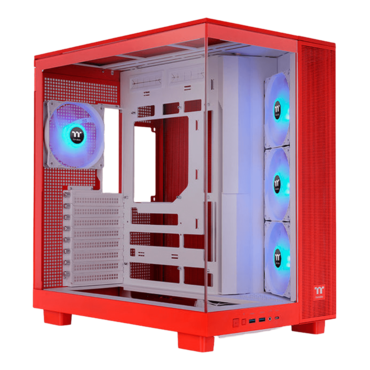 View 380 XL TG ARGB, Tempered Glass, No PSU, ATX, Flaming Orange, Mid Tower Case