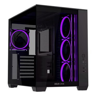 A32 PLUS ARGB, Tempered Glass, No PSU, ATX, Black, Mid Tower Case