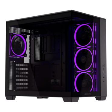 A32 PLUS ARGB, Tempered Glass, No PSU, ATX, Black, Mid Tower Case