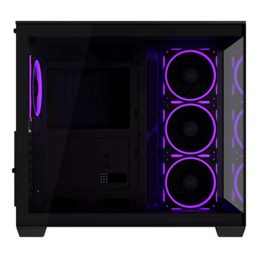 A32 PLUS ARGB, Tempered Glass, No PSU, ATX, Black, Mid Tower Case