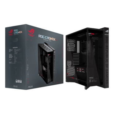 ROG Cronox, LCD, Tempered Glass, No PSU, E-ATX, Black, Full Tower Case