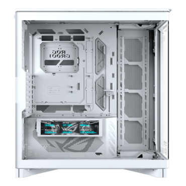 ROG Cronox, LCD, Tempered Glass, No PSU, E-ATX, White, Full Tower Case