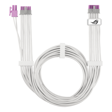 ROG Equalizer White ATX 3.1 / PCIe 5.1 12V-2x6 PCI-E Cable with GPU-First x1