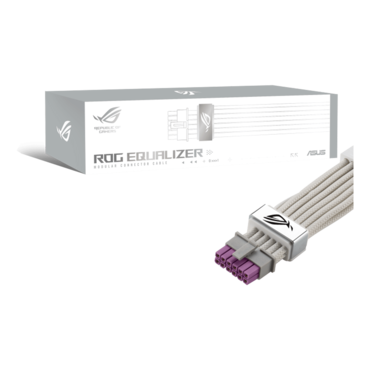 ROG Equalizer White ATX 3.1 / PCIe 5.1 12V-2x6 PCI-E Cable with GPU-First x1