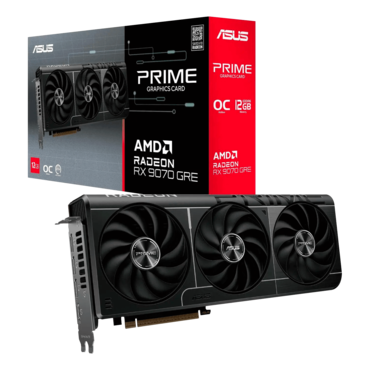 Radeon™ RX 9070 GRE Prime EVO OC 12G, 2300 - 2880MHz, 12GB GDDR6, Graphics Card