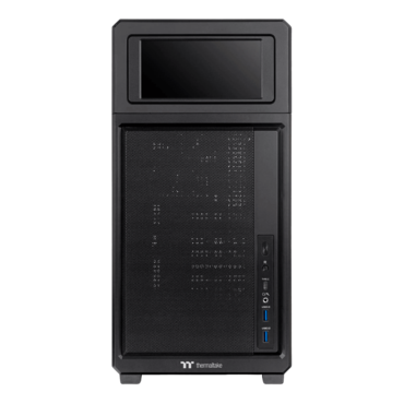 TR300 TG, Tempered Glass, LCD, No PSU, ATX, Black, Mid Tower Case