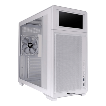 TR300 TG, Tempered Glass, LCD, No PSU, ATX, Snow, Mid Tower Case
