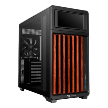 TR300 WS, Tempered Glass, LCD, No PSU, ATX, Black, Mid Tower Case