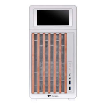 TR300 WS, LCD, Tempered Glass, No PSU, ATX, Snow, Mid Tower Case
