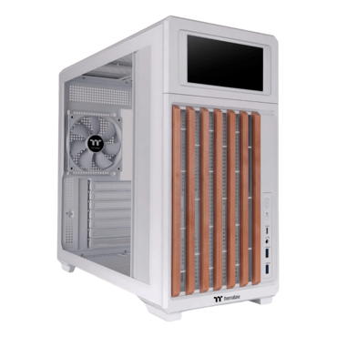 TR300 WS, LCD, Tempered Glass, No PSU, ATX, Snow, Mid Tower Case