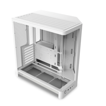 H6, Tempered Glass, No PSU, ATX, White, Mid Tower Case