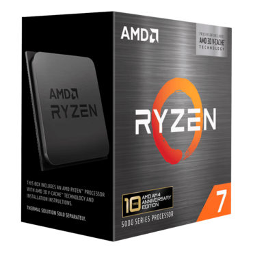 Ryzen™ 7 5800X3D 10th Anniversary Edition 8-Core 3.4 - 4.5GHz Turbo, AM4, 105W TDP, Processor